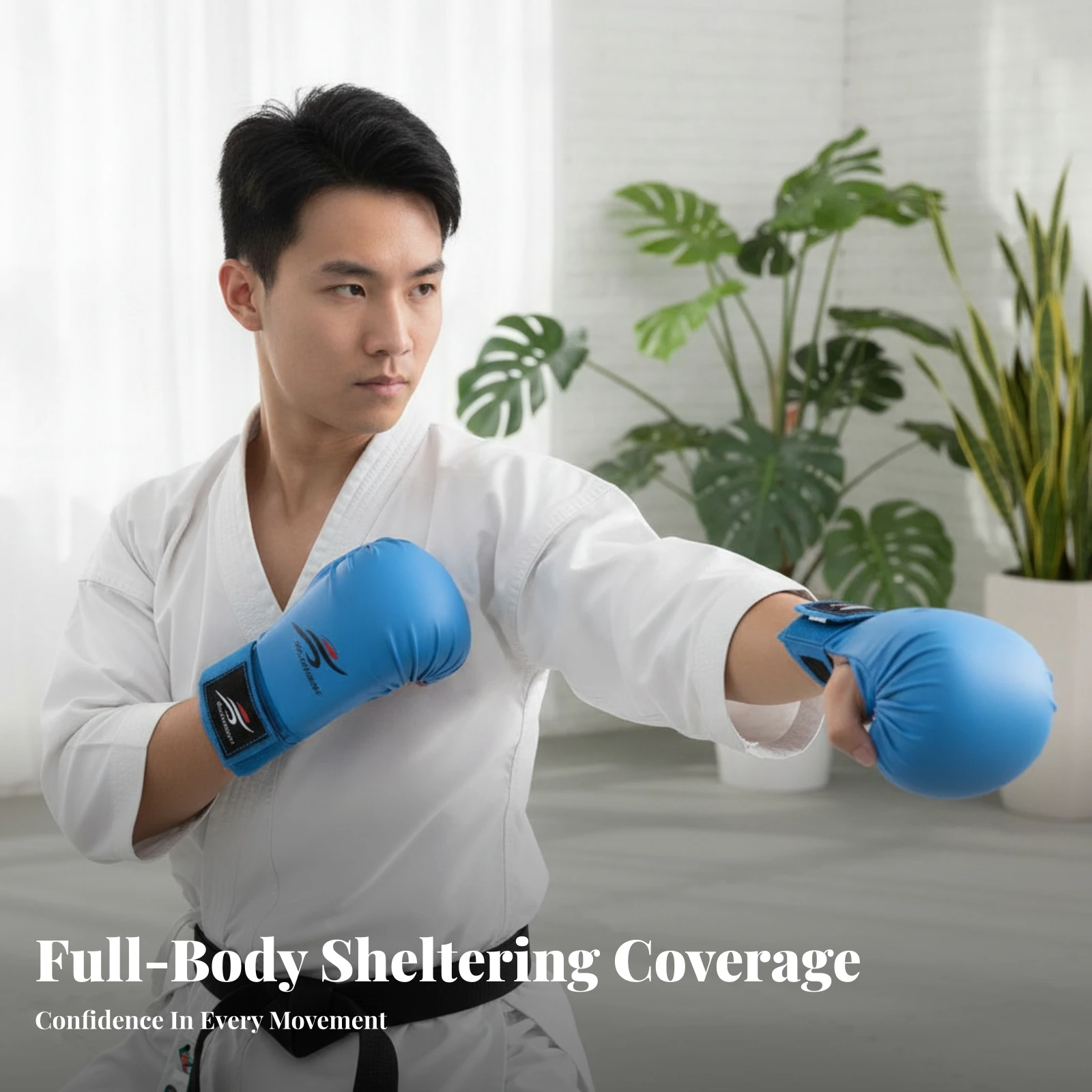 Karate Training Gloves Shock Absorption Sparring Gloves Grappling Mitts Lightweight