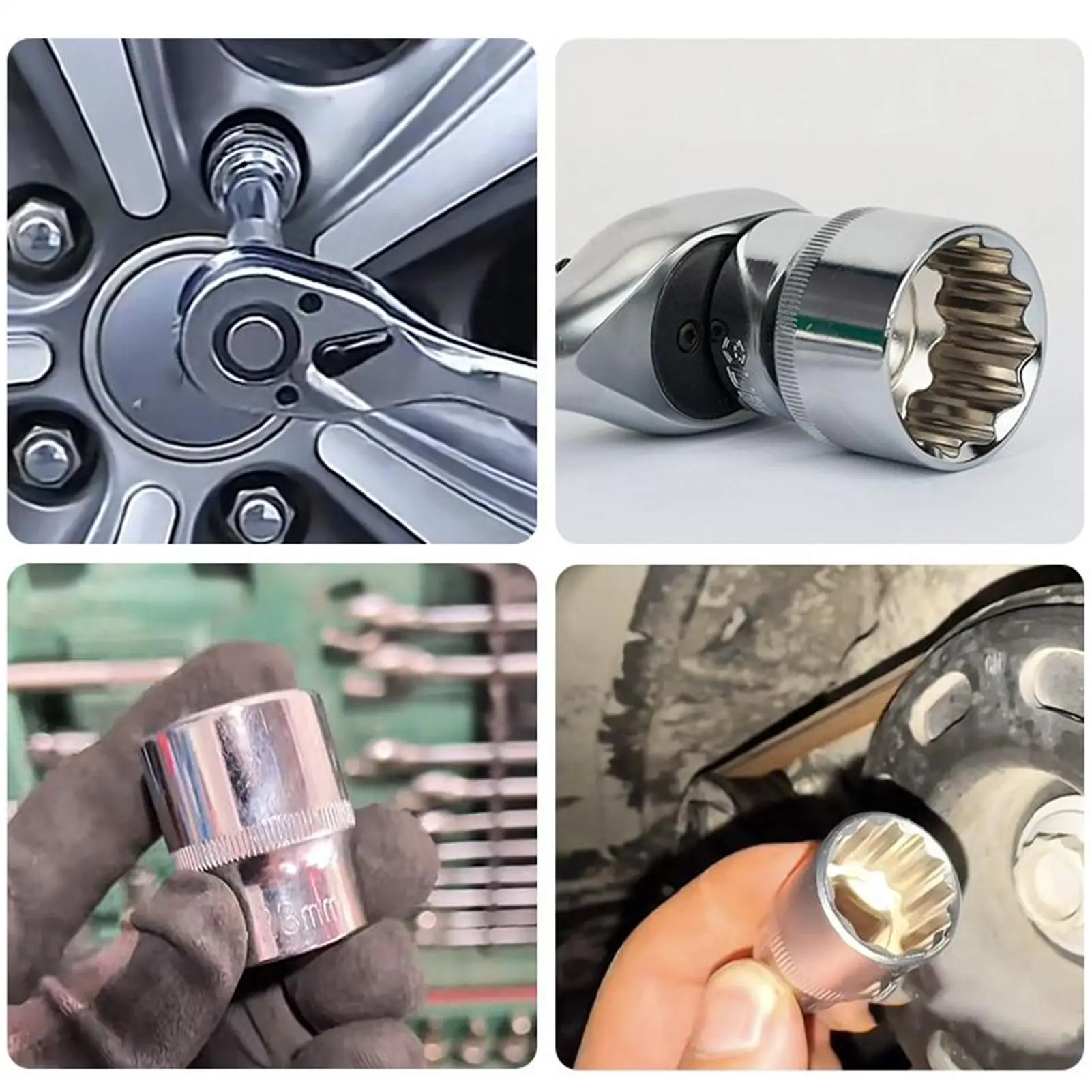 12 نقطة مجموعة مقابس 8-32 مللي متر الثقيلة زهر البرقوق المقبس رئيس أداة السيارة للمنزل المرآب ورشة الصيانة الصناعية