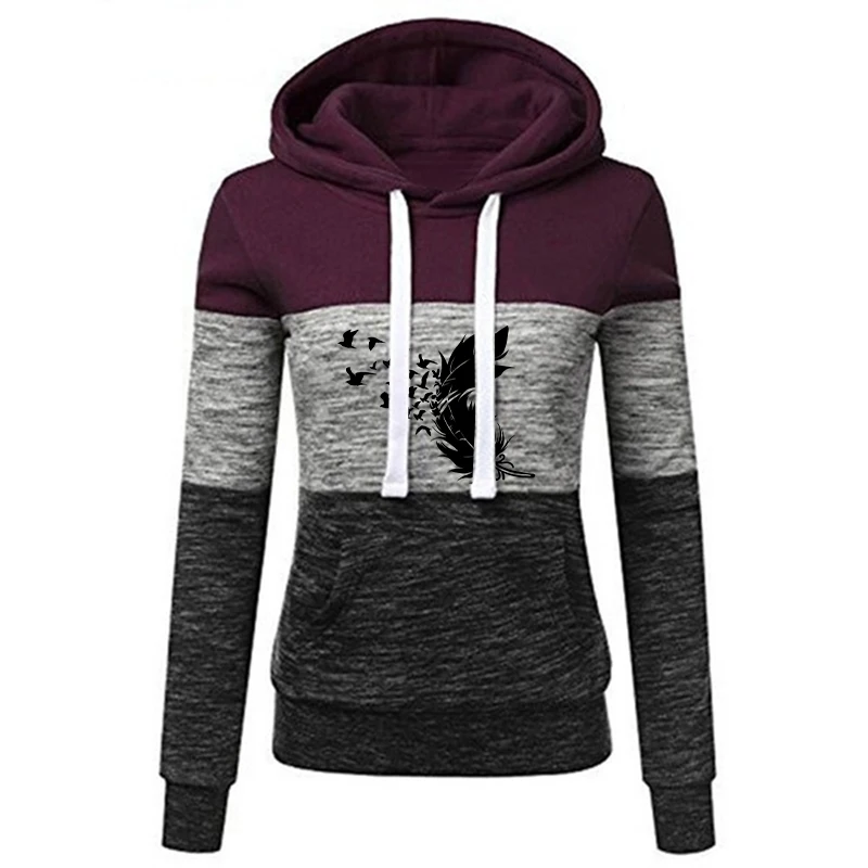 Fashion Women Hoodies Streetwear Casual Sweatshirt Coat Women Full Sleeve Hooded Pullover