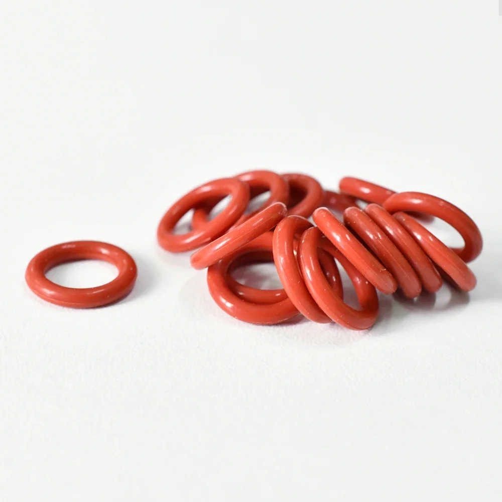 50-200Pcs O-ring Plumbing Gasket Silicone O Ring Sealing Washer Red VMQ Oil Resistant Ring High Temperature Oring Assortment Kit