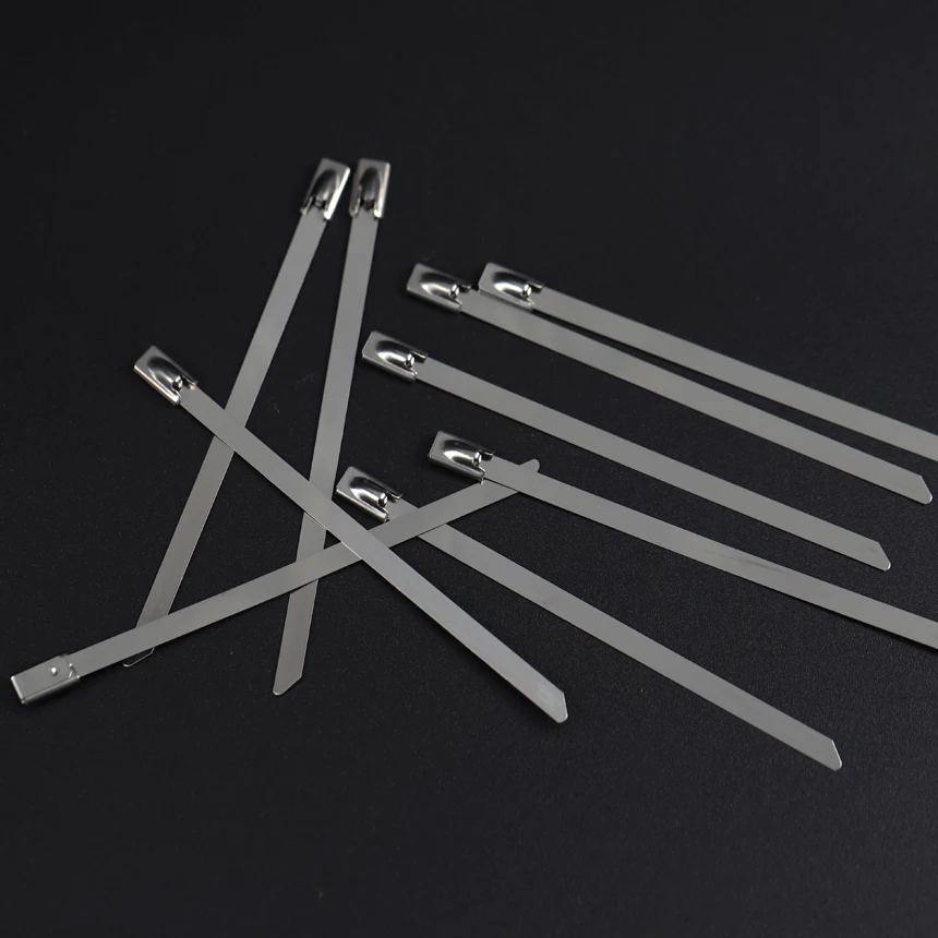 3,5/4,6/7,9/10/12/16/19mm 304 Edelstahl Metall-Kugelbinder Selbstverriegelnde Wiederverwendbare Kabelbinder Hochbelastbare Befestigungs-Kabelbinder