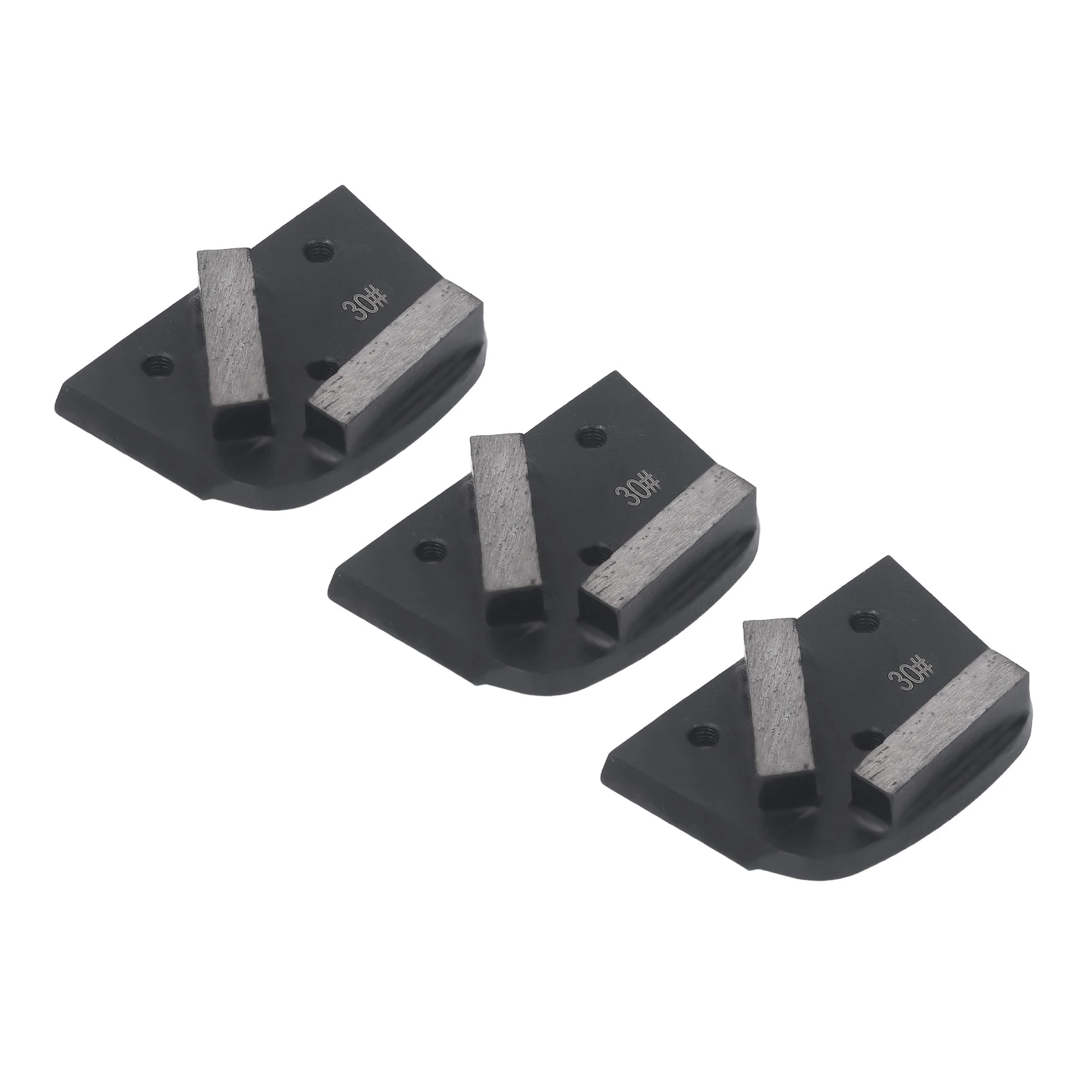 3Pcs 30 Grit Diamond Grinding Shoes 2 Teeth Diamond Polishing Shoes Block Tool for Concrete Paint Floor