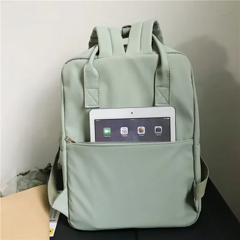 Women Nylon Backpack Candy Color Waterproof School Bags for Teenagers Girls Patchwork Portable Backpack Female Rucksack Mochila