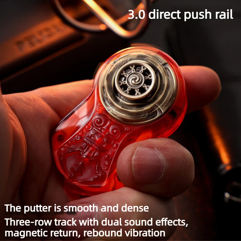 Red Horse EDC Zaki Ramto Armor New Product One-piece Structuredirect Push Rotating Fingertip Push Card Decompression Toy