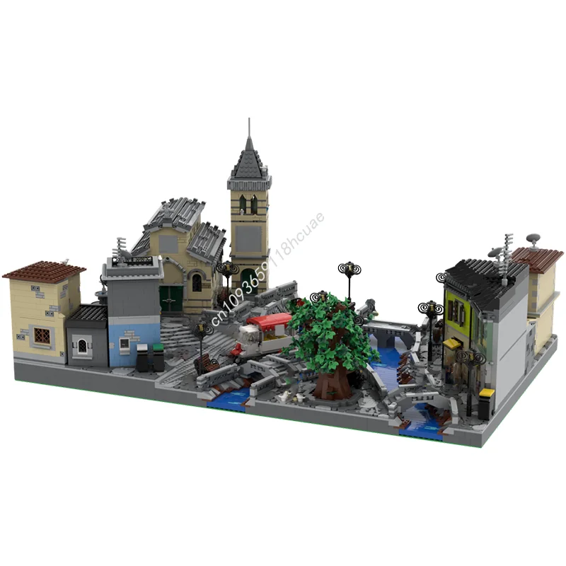 9179 stücke MOC Italienischen Dorf Cityed Modell Bausteine Spielzeug Architektur DIY Bildung Ziegel Kinder Weihnachten Geschenke Geburtstag