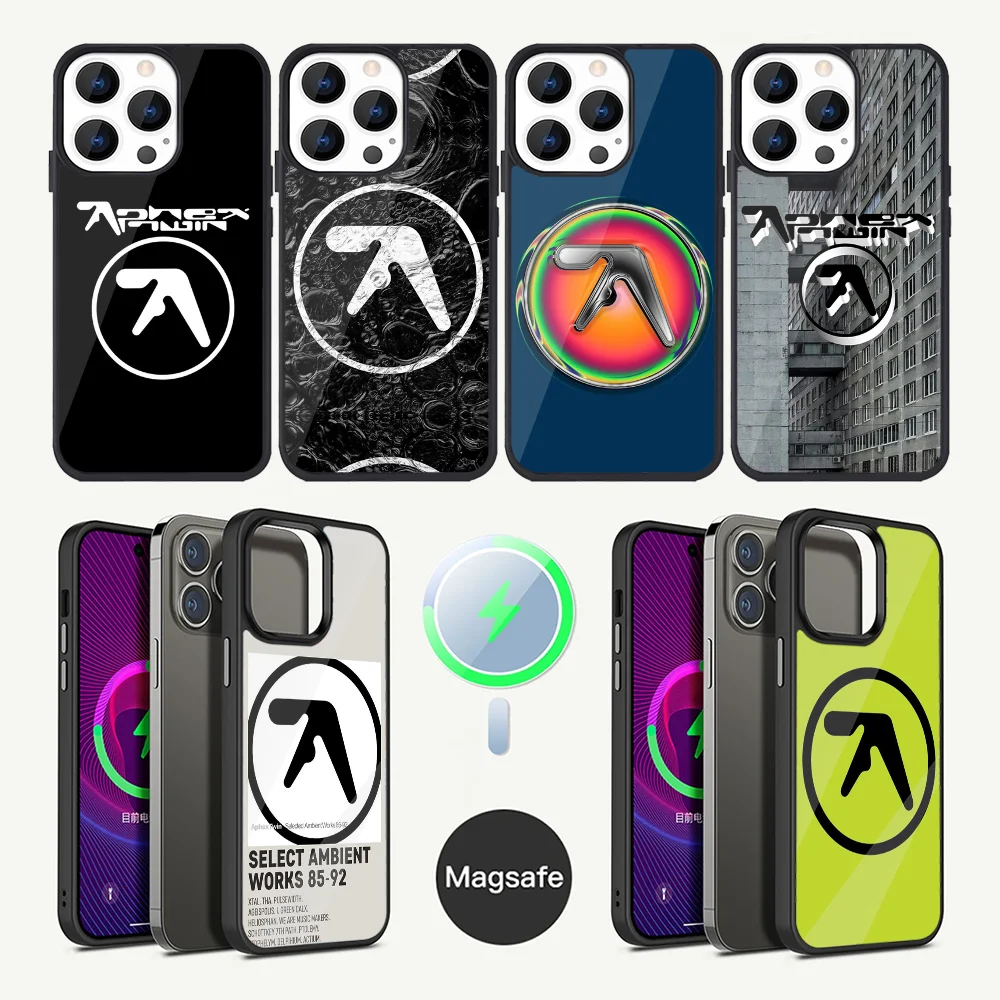 A-Aphex Twin Symbol Logo Phone Case For iPhone 16,15,14,13,12,11,Plus,Pro,Max Mini Magsafe Magnetic Wireless Charging