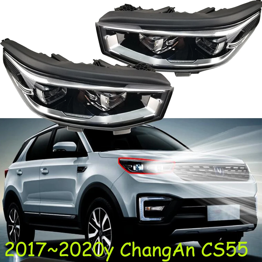 

1pcs car bumper headlamp ChangAn CS55 headlight 2017~2020y car accessories head light changan cs55 daytime light