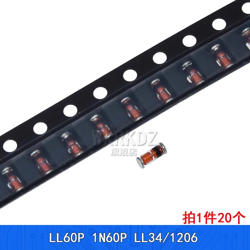 

LL60P Schottky SMD Diode, LL60, 1N60P, SMD Cylindrical LL34/1206 (20 Pieces)