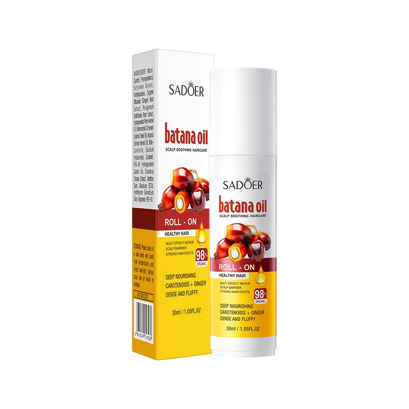 SADOER Buriti Sérum roll-on para el cuidado del cuero cabelludo - Cuero cabelludo seco calmante, tratamiento nutritivo para el cabello con bola refrescante, acondicionamiento portátil