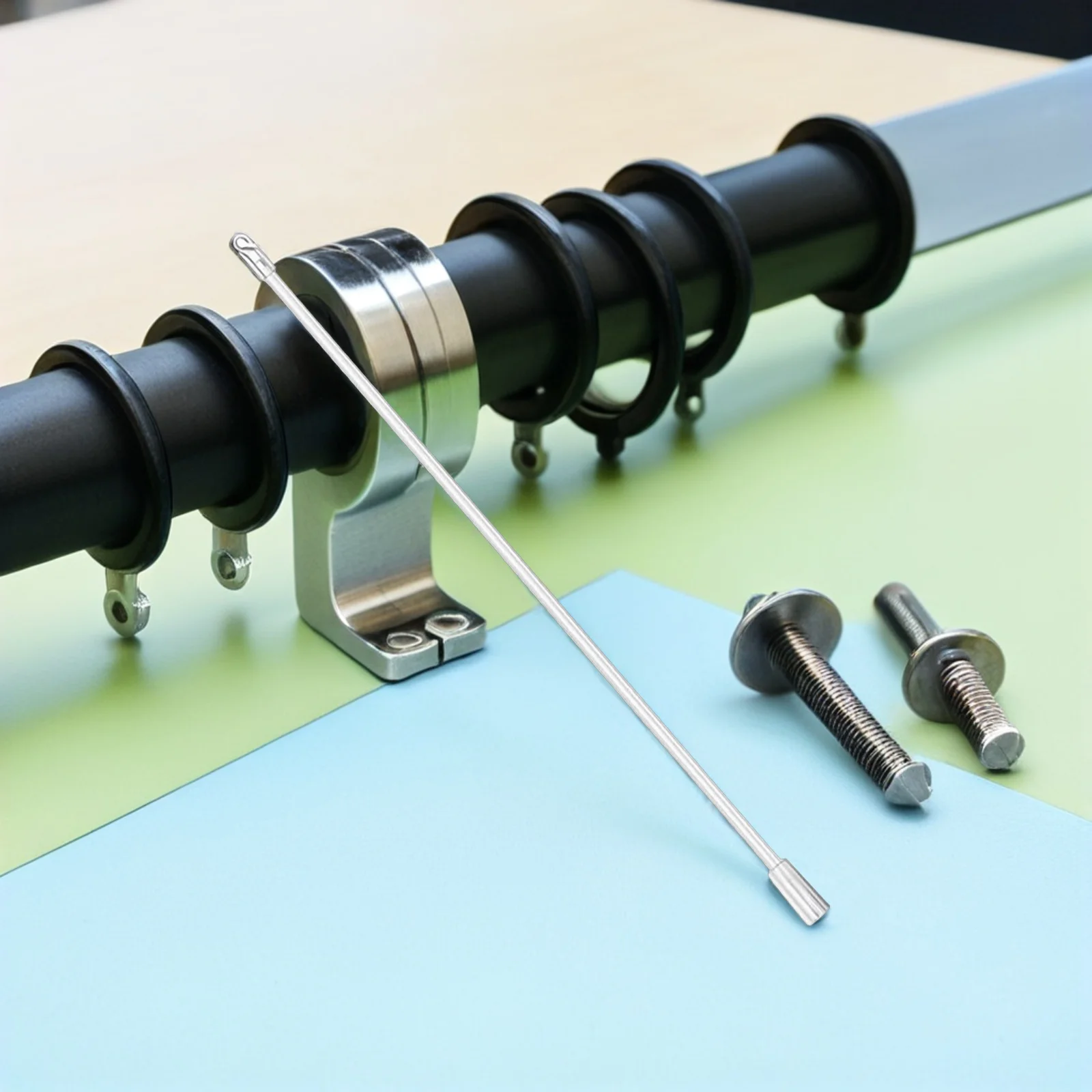 الستار سحب قضيب نافذة عصا أعمى واضح دائم مادة البولي بروبيلين قضيب الميل لظلال النوافذ الباب 15 بوصة الملحقات العمياء #3