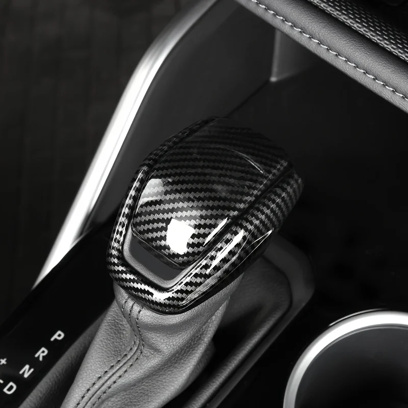 

2PCS For Toyota RAV4 XA50 Highlander Kluger XU70 Harrier XU80 Hybrid Century Crown S220 Carbon Fiber Automatic Gear Shift Knob
