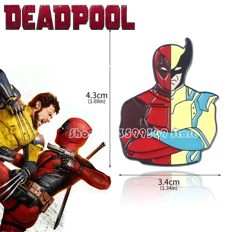 

Hot Deadpool Metal Brooch Enamel Pins Denim Jacket Pin Ladies Brooch Boys Punk Shirt Badge Cartoon Funny Accessories