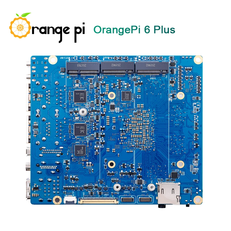 Orange Pi 6 Plus 16G + مبرد DDR5 CIX SoC Mini PC M2 NVME SSD 45TOPS NPU لوحة واحدة للكمبيوتر تشغيل Linux/Android/Windows/ROS2 OS