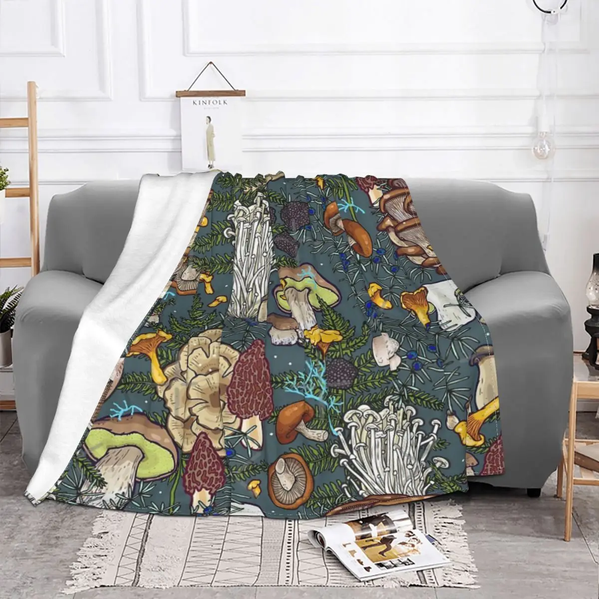 Mushroom Forest Anime Bed Blankets Quilt For Bed Blankets And Throws Throw Blanket