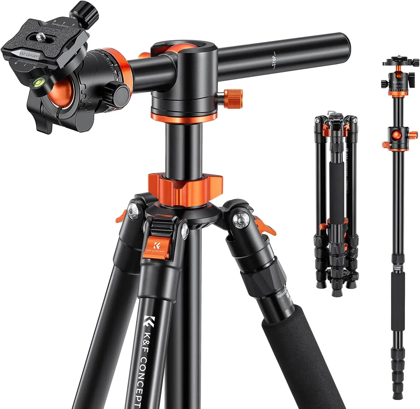 

67 inch Camera Tripod Horizontal Aluminum Tripods Portable Monopod with 360 Degree Ball Head Quick Release Plate for DSL