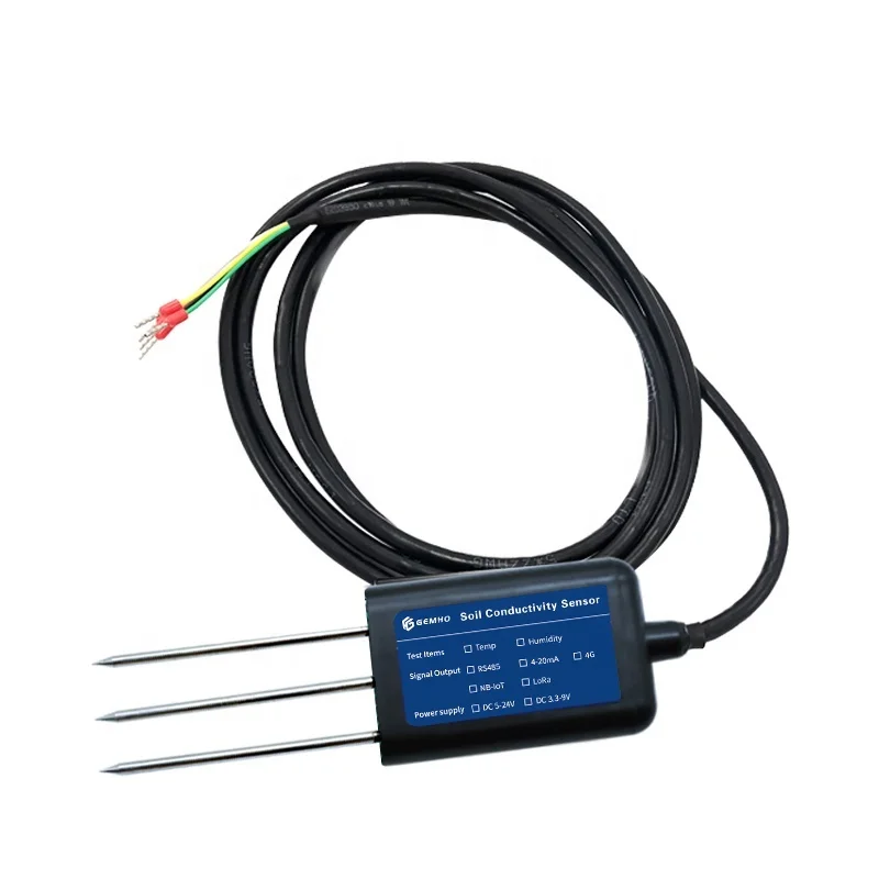 RS485 4-20mA Soil Temperature Humidity Moisture Conductivity Transmitter Soil Sensor Kit 3 Pin Soil PH Sensor