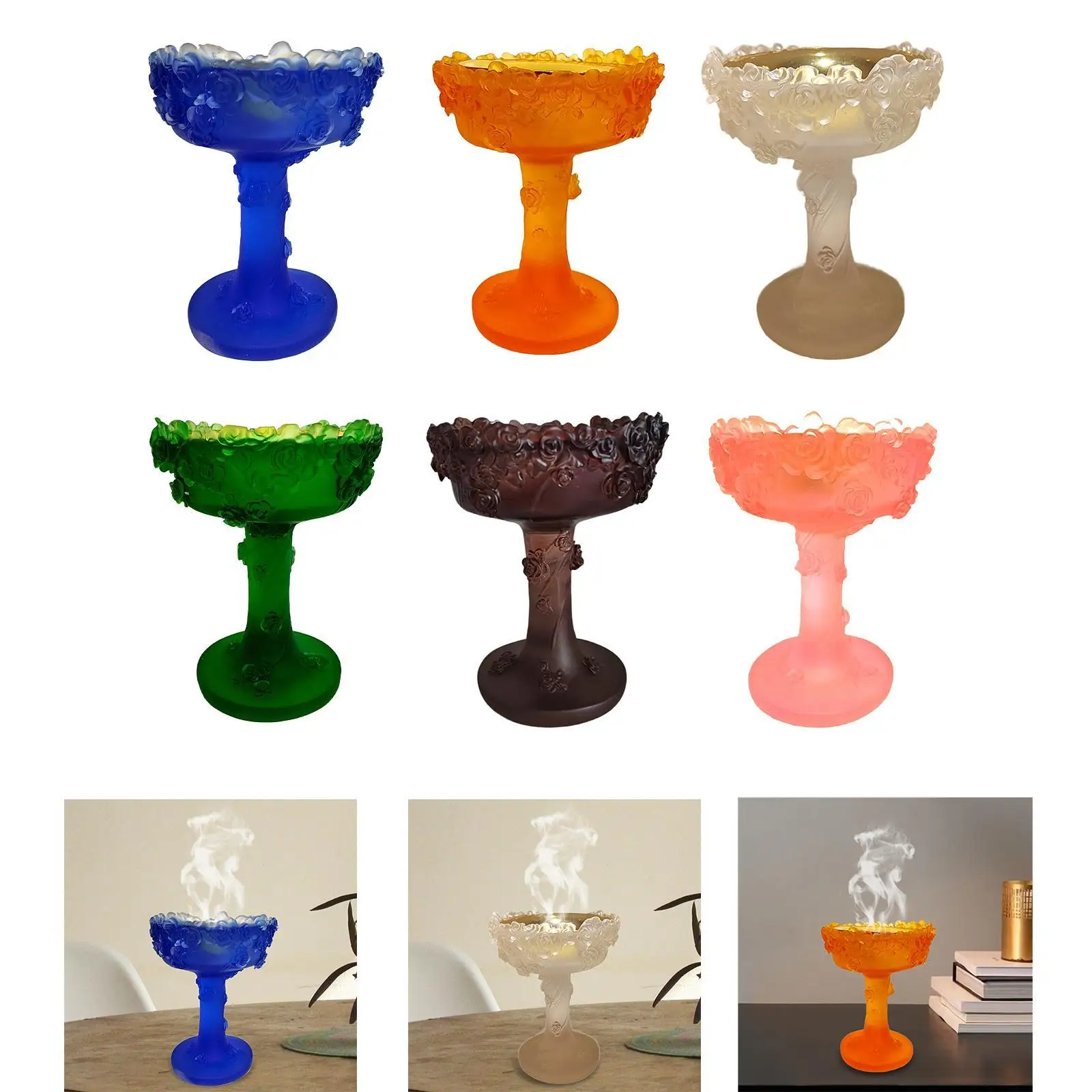 

Incense Burner Decoration Collection Simple Portable Modern Ornament Censer Burner for Yoga Home Farmhouse Living Room Table