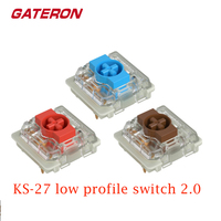 Gateron Low Profile Switch 2.0 RGB Mechanical Keyboard Keychron KS-27 Red Blue Brown Axis 3 Pins Customize Keyboard PC Game