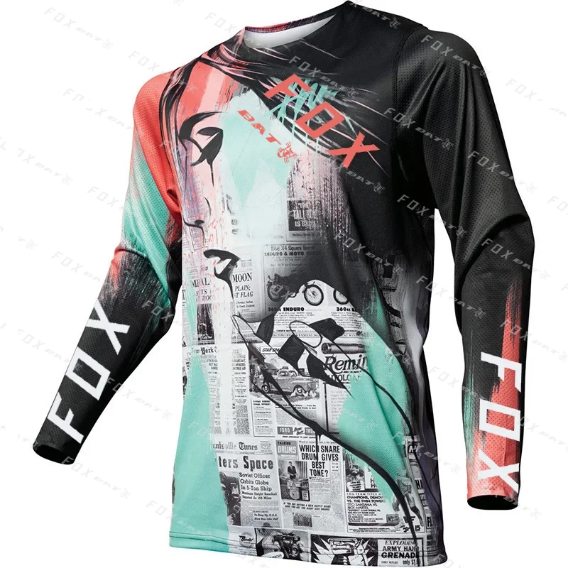 

Men's Bat Fox Downhill Riding T Shirt Motorcycle MTB Cyclocross Quick Dry Jersey Cycling Sports Motocross Riding Jersey