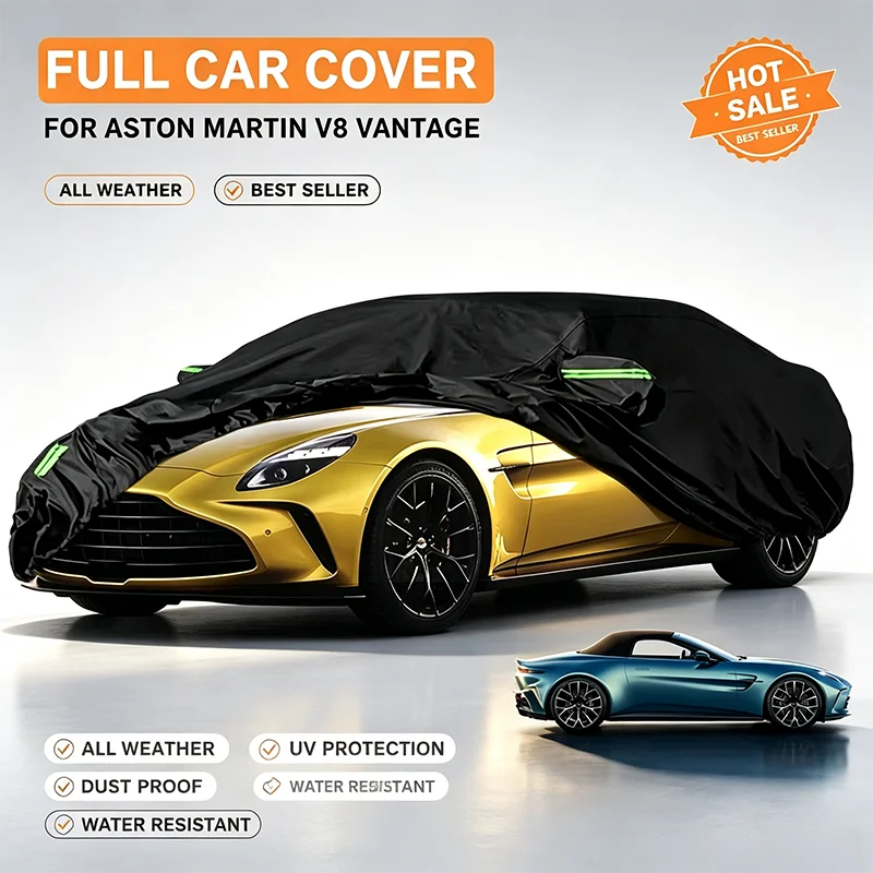 For Aston Martin V8 Vantage Full Car Cover Waterproof Snowproof Sunshade All Weather Auto Protection Accessory
