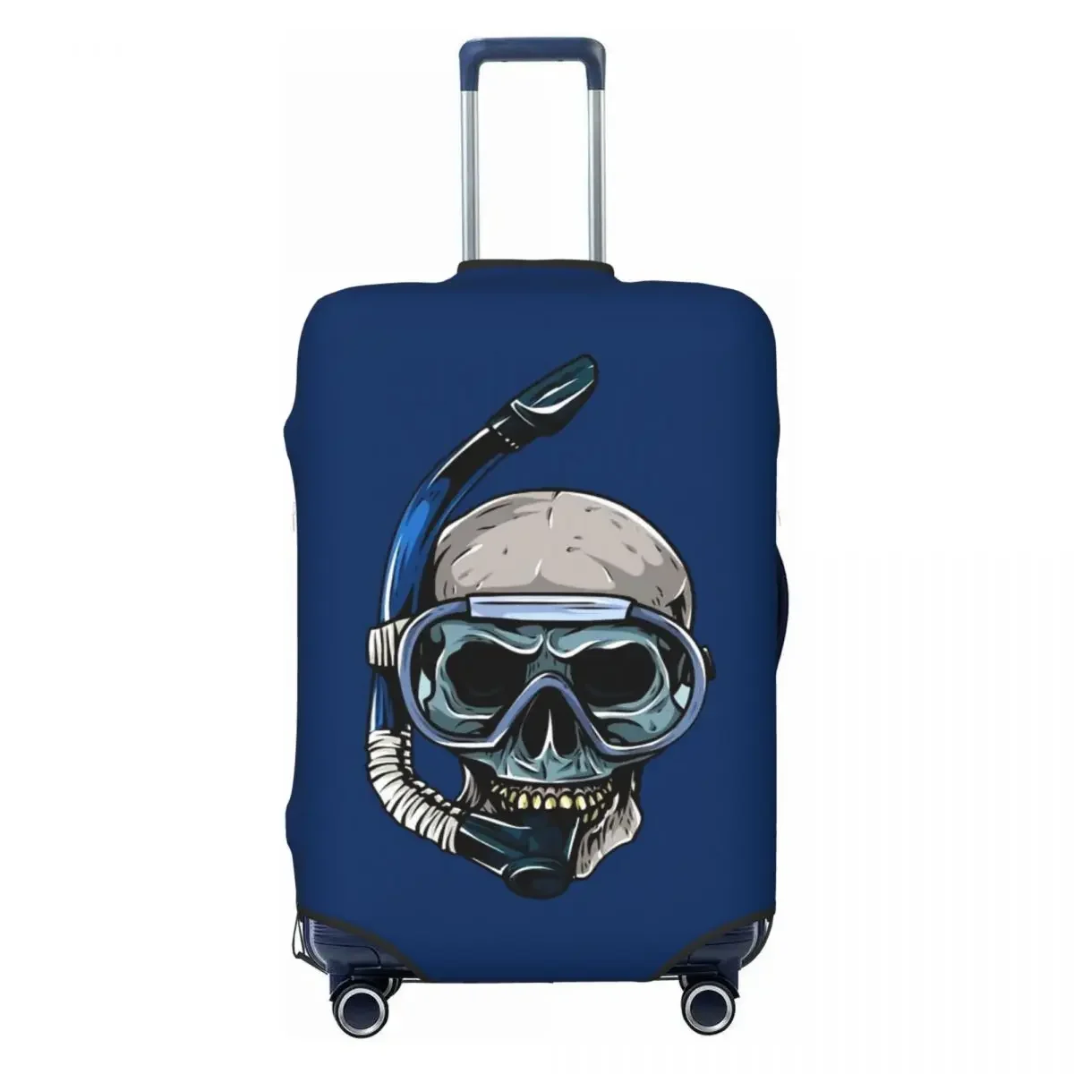 Custom Duiker Duiken Schedel Bagage Cover Protector Grappige Reiskoffer Covers Voor 18-32 Inch