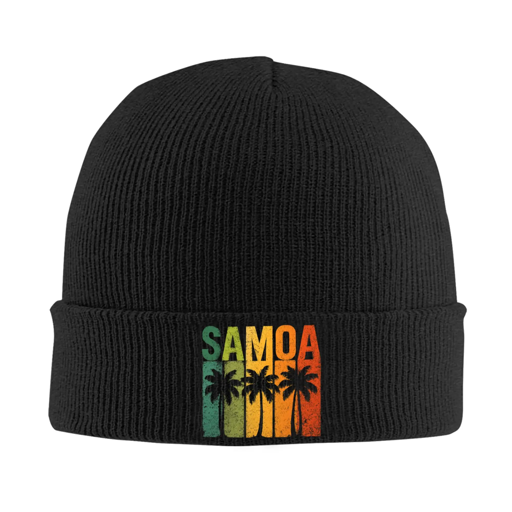Samoa Beanie Hats  Bonnet Hats Men Women Vintage Kpop Knit Hat Winter Custom Elastic Caps