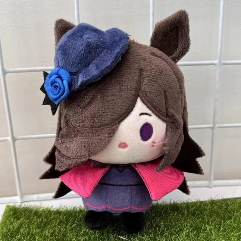 10cm Anime Game Girls Tokai Teio Rice Shower Kawaii Cosplay Dango Soft Cotton Doll Cartoon Mini Keychain Toy Figures Fans Gift