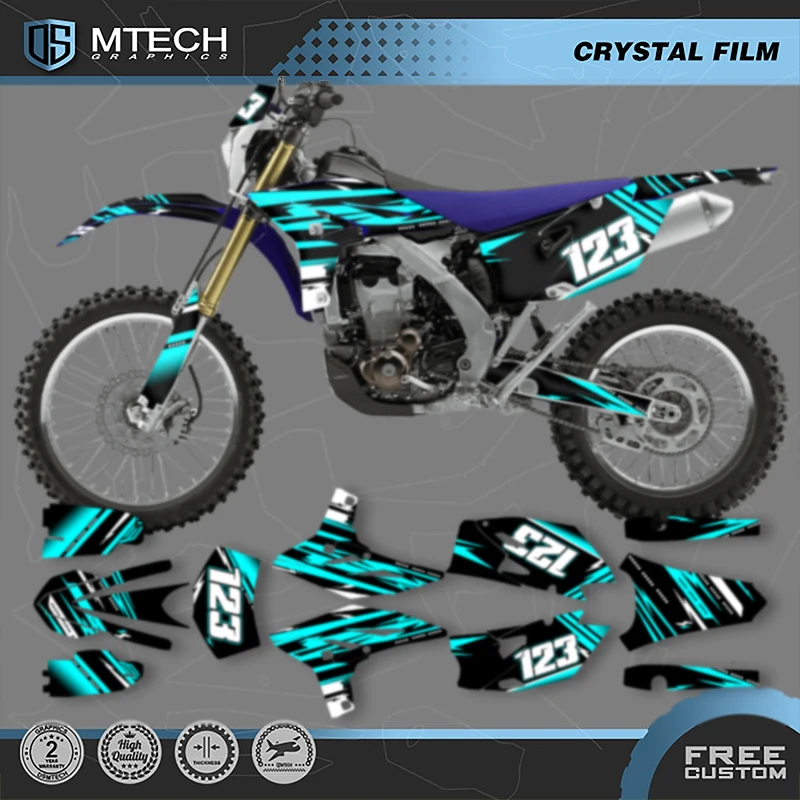 

DSMTECH Motorcycle Graphics Background Decals Stickers Kits for YAMAHA WRF450 2012 2013 2014 2015 014