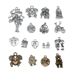 10pcs Lover Couples Charms Pendant For Jewelry Making Boy Girl Charms Kissing Charms Pendant DIY Handmade Craft