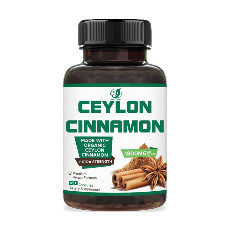 Ceylon Cinnamon Capsules 1800mg - Super Strong, Provides Energy Support, Non GMO, Gluten Free, Sugar Free Supplement