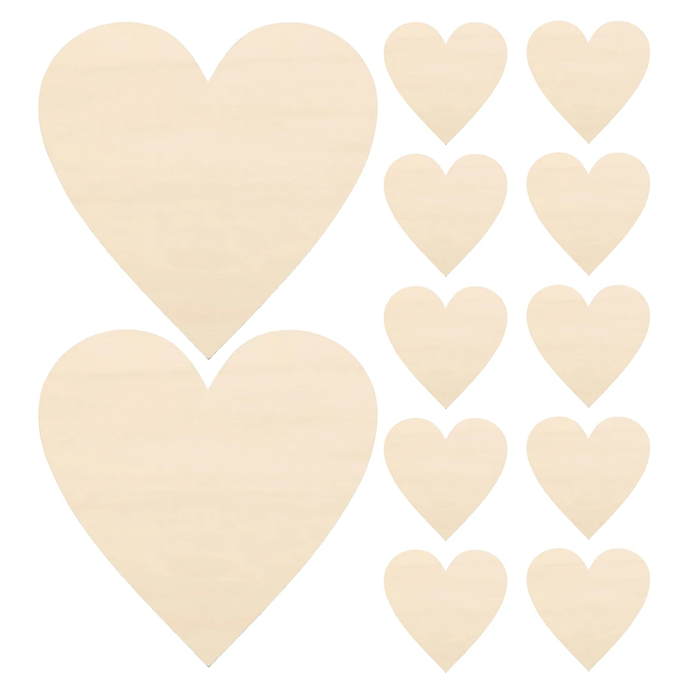 

30 Pcs Heart Shaped Wood Chips Blank Wooden Hearts for Crafts Home Decor Durable Wood DIY Projects Valentine Display Plaque