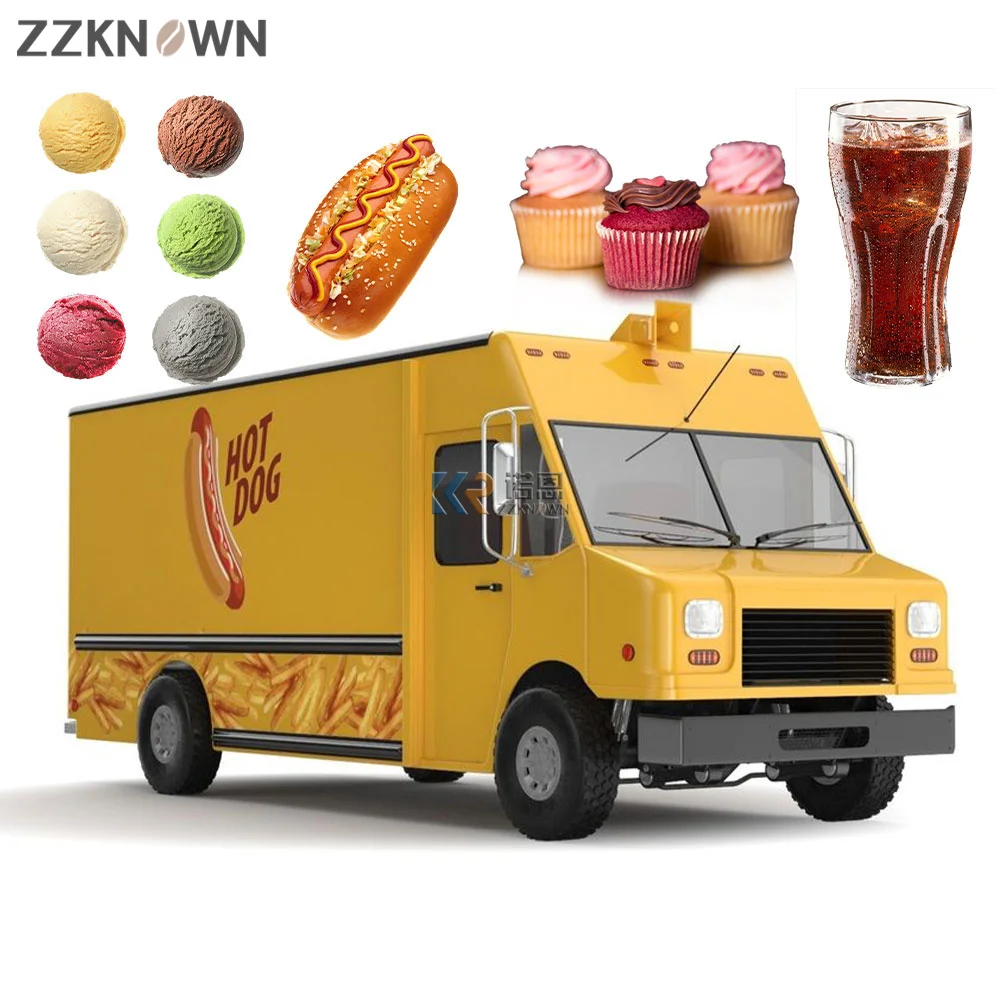 Big Remolque Food Truck Cater Bakery Pizza Coffee Juice Bar Street Food Kiosk Catering Trailer Electric Van Beer Ice Cream Cart