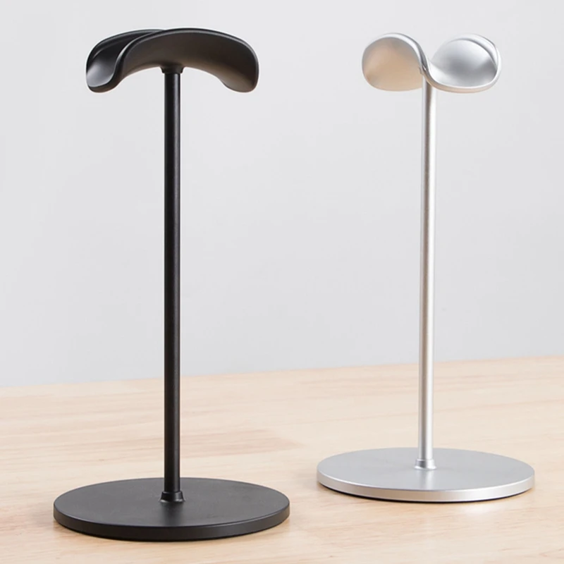 حامل سماعة الرأس أنيق غير قابل للانزلاق لهاتف Max/Beats/Bose/Sennheiser/Audio-Technica/Sony/AKG إلخ فضي متين