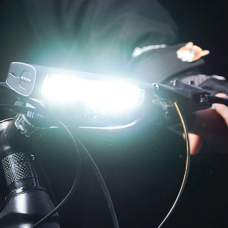 Bright Bike Headlight Anti Glare High Lumen Bicycle Front Light for Road Mountain Bike USB Rechargeable Aluminum Alloy-A46I
