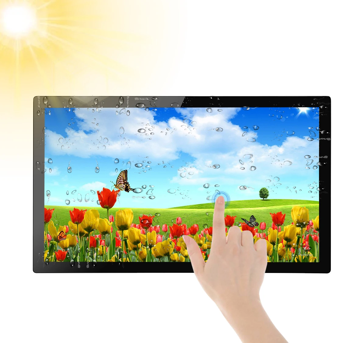 Outdoor Sunlight Readable Industrial Touch Brightness Display 15.6/17/21.5/27 Inch Wall Mounting