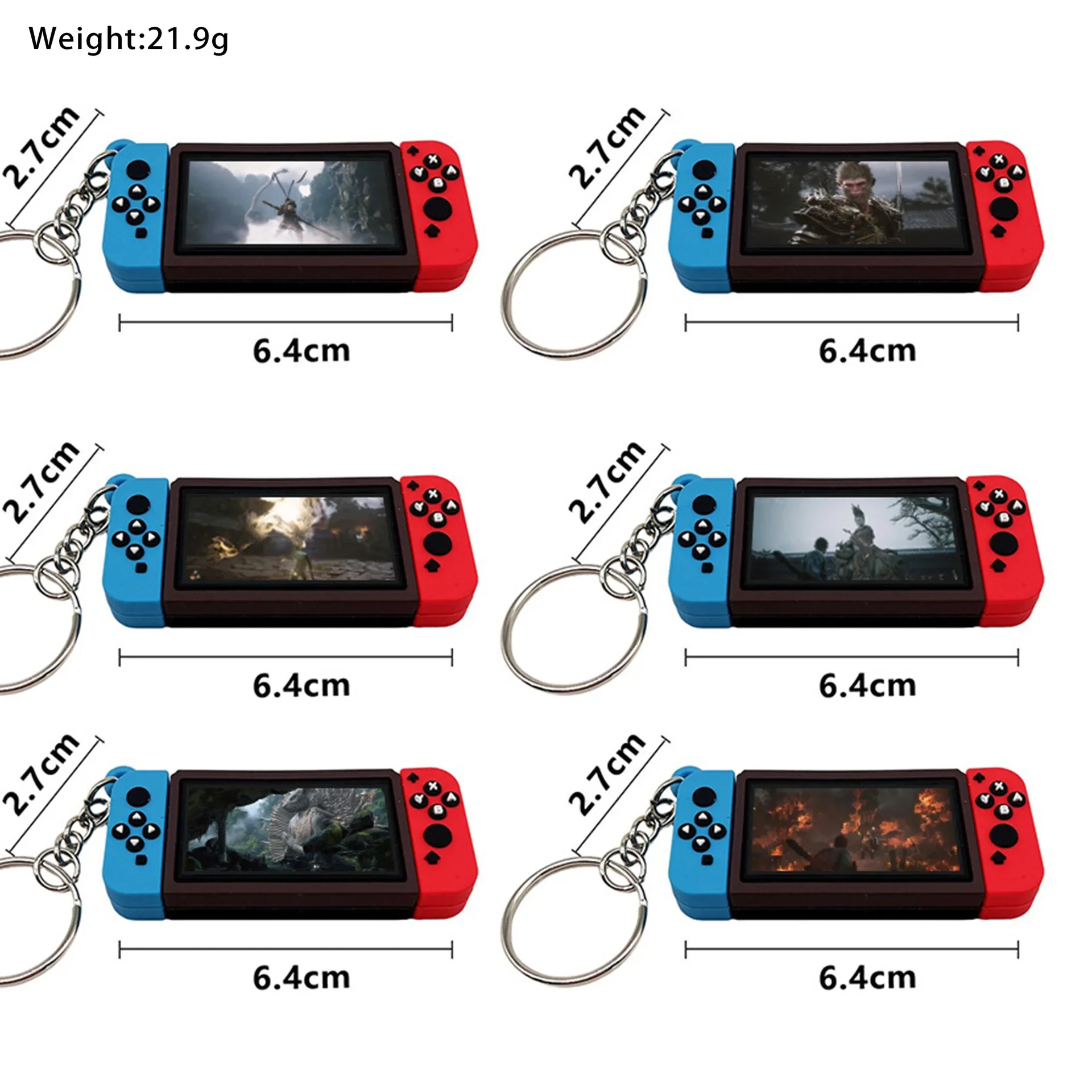 6cm/2.36inBlack Myth Chaveiro WuKong Jogo Periférico Alça Chaveiro Meninos Pingente Simples Tide Play Pendurado Ornamentos de PVC Presente