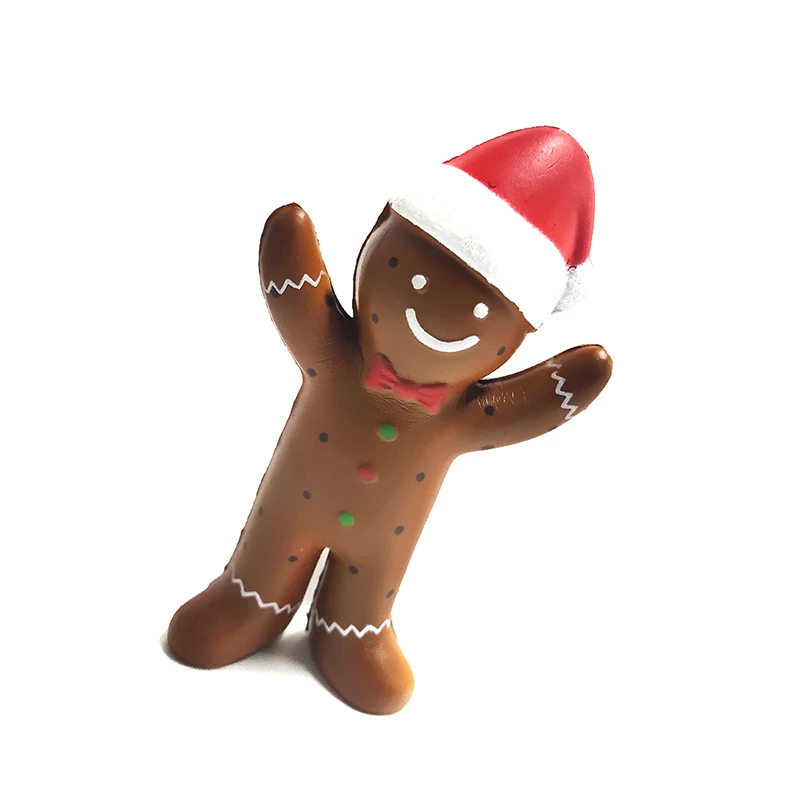 Bonito natal gingerbread squeeze alívio do estresse brinquedo presentes de natal festa decoração brinquedos para crianças presente da menina