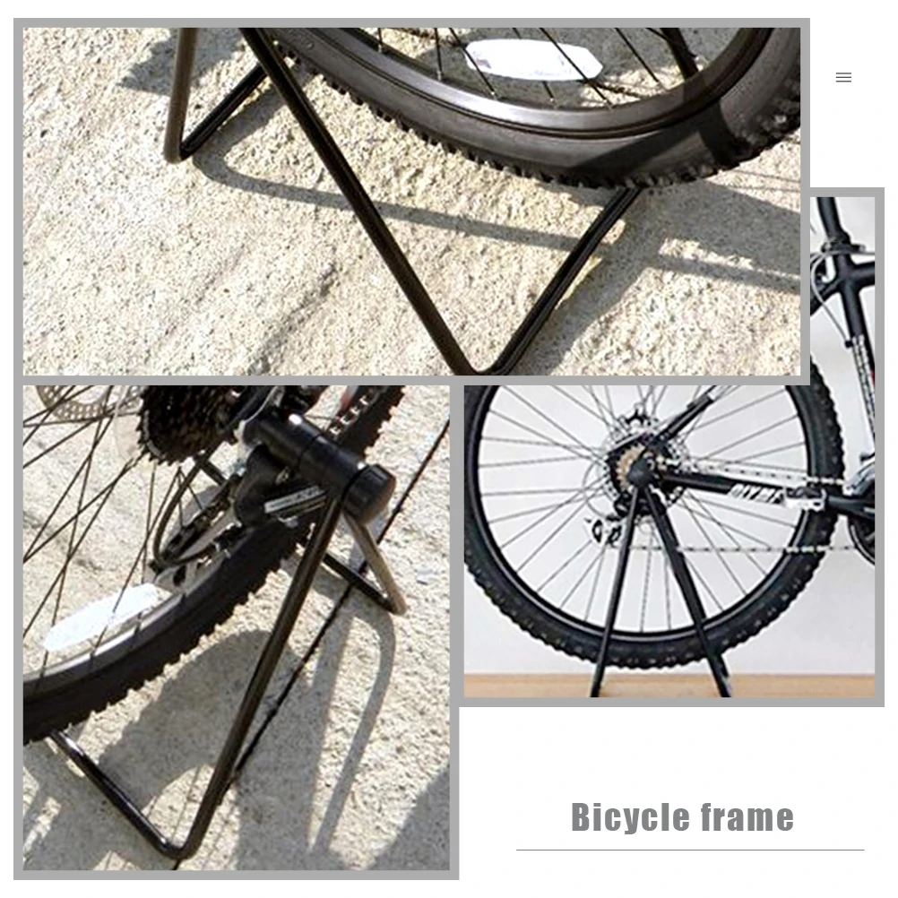 Professional Parking Rack Metal Bike Stand Rear Wheel Clamp Folding Portable Bike Kickstand Bicycle Rack Convenient Cycle