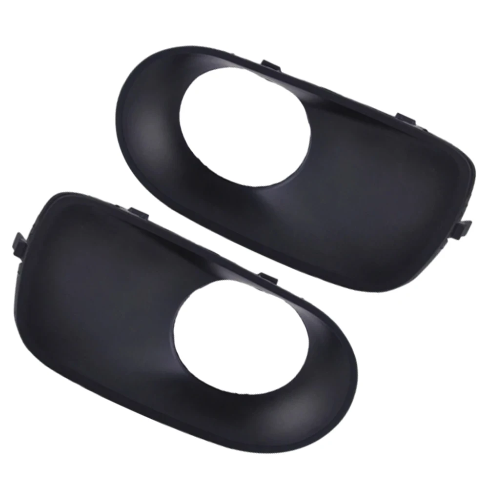 2Pcs Left and Right Side Fog Light Lamp Cover Bezel For BMW X5 E53 2003-2006 51117129299 51117129300 Black Car Accessories