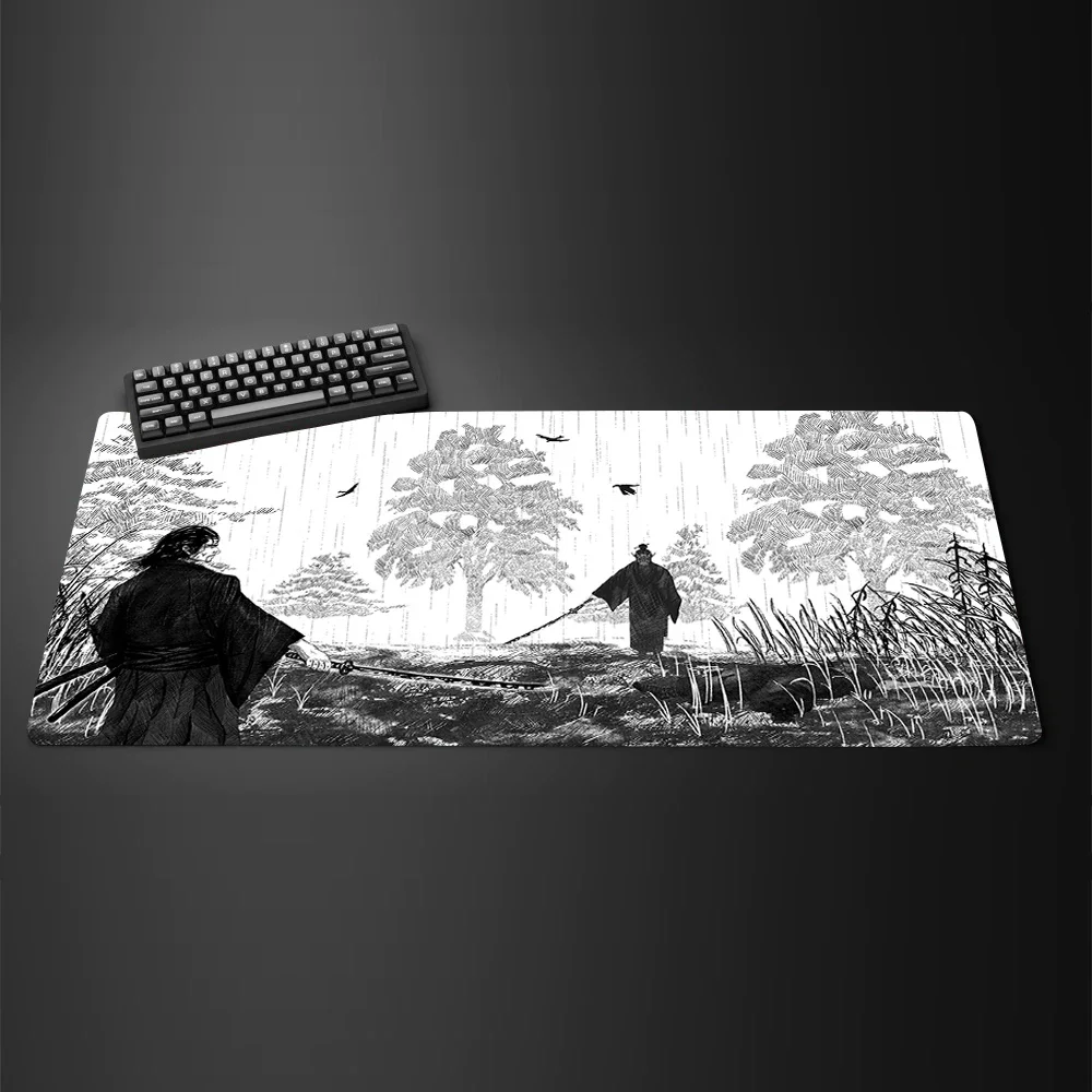 Manga Vagabond XXL Mouse Pad Large Non-Slip Mouse Mat 900x400mm Gaming Mousepad Gamer Professional Rubber Computer Keyboard Pad