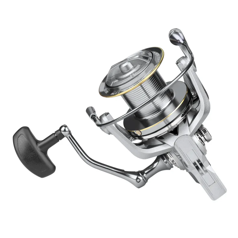 6 + 1BB بكرة صيد 8000 9000 10000 12000 14000 البحر - مقاومة لركوب الأمواج المعدنية الكاملة لعبة كبيرة بكرة غزل البحر