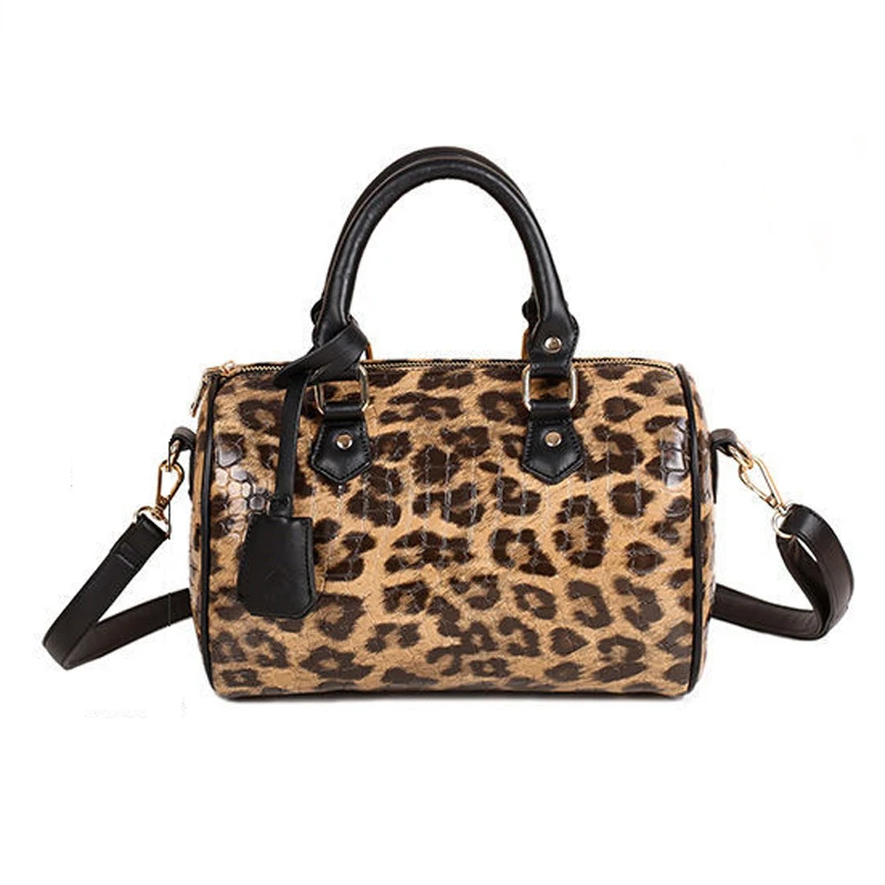 New Fashion Leopard Women Handbags European Design Patent Leather Ladies Shoulder Bags Female Girl Brand Luxury Crossbody Bag