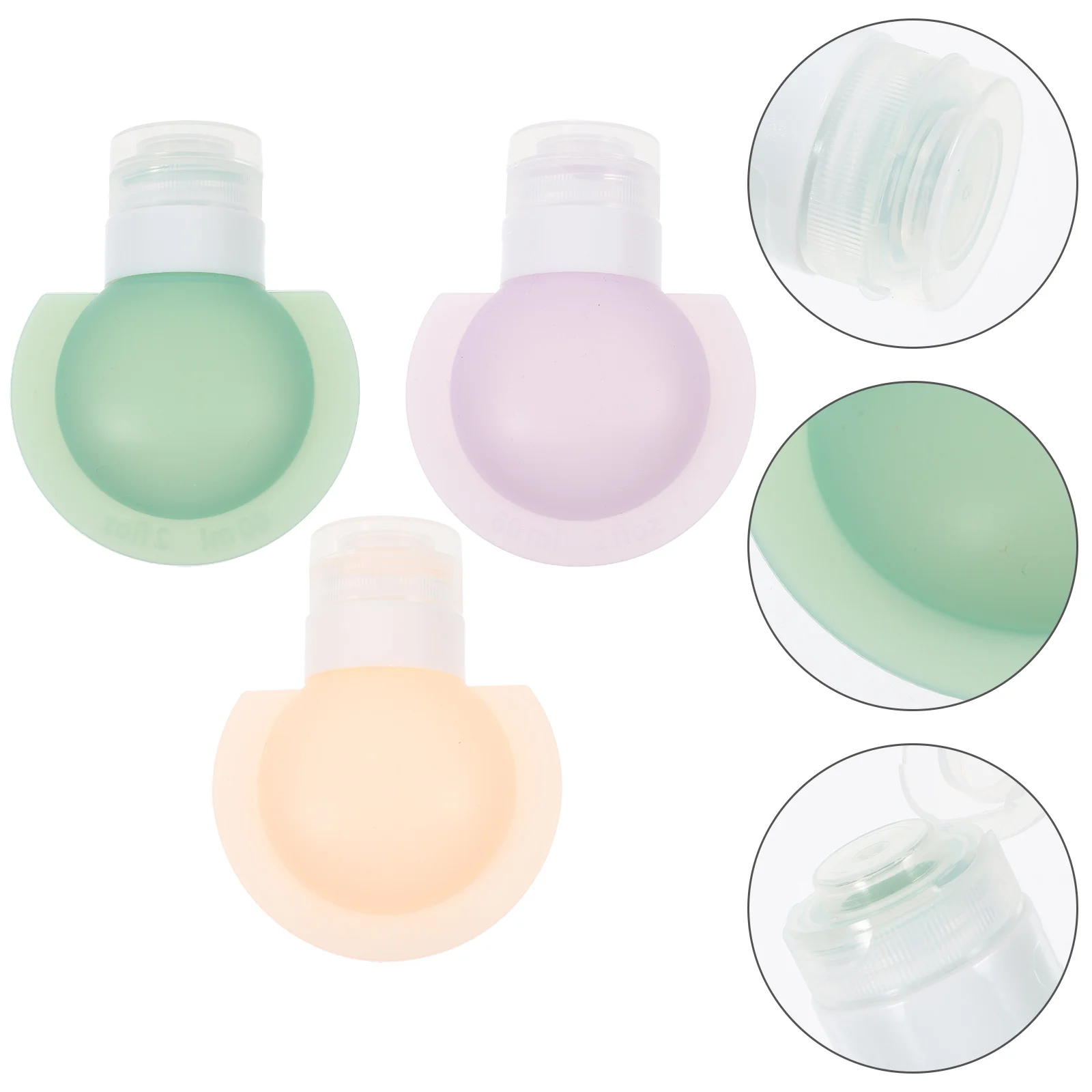 3 Pcs Travel Bottle Set Squeeze Bottles Toiletries Containers for Bottled Shampoo