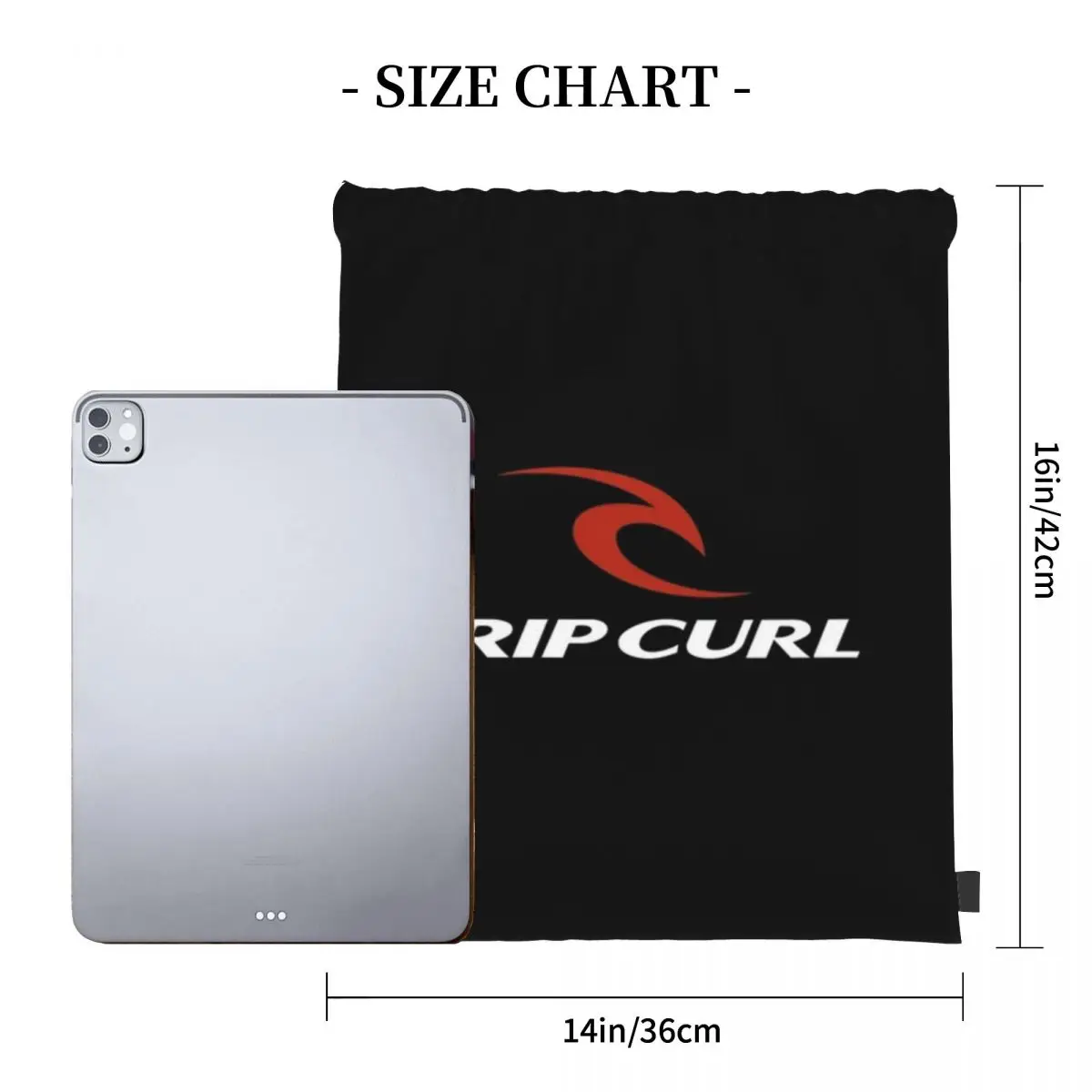 Rip Curl Logo Backpacks Casual Portable Drawstring Bundle Pocket Shoes Bag Book Bags For Man Woman School