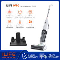 ILIFE W90 Cordless Wireless Wet Dry Smart Mop Washing , 5500Pa Suction, 1 Min Self Cleaning, Large Dual Water Tank