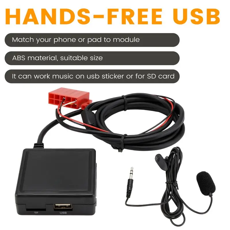 Reliable-150Cm Bluetooth Adapter For Mercedes W124 W140 W210 BE2210 BE1650 Handfree USB Aux
