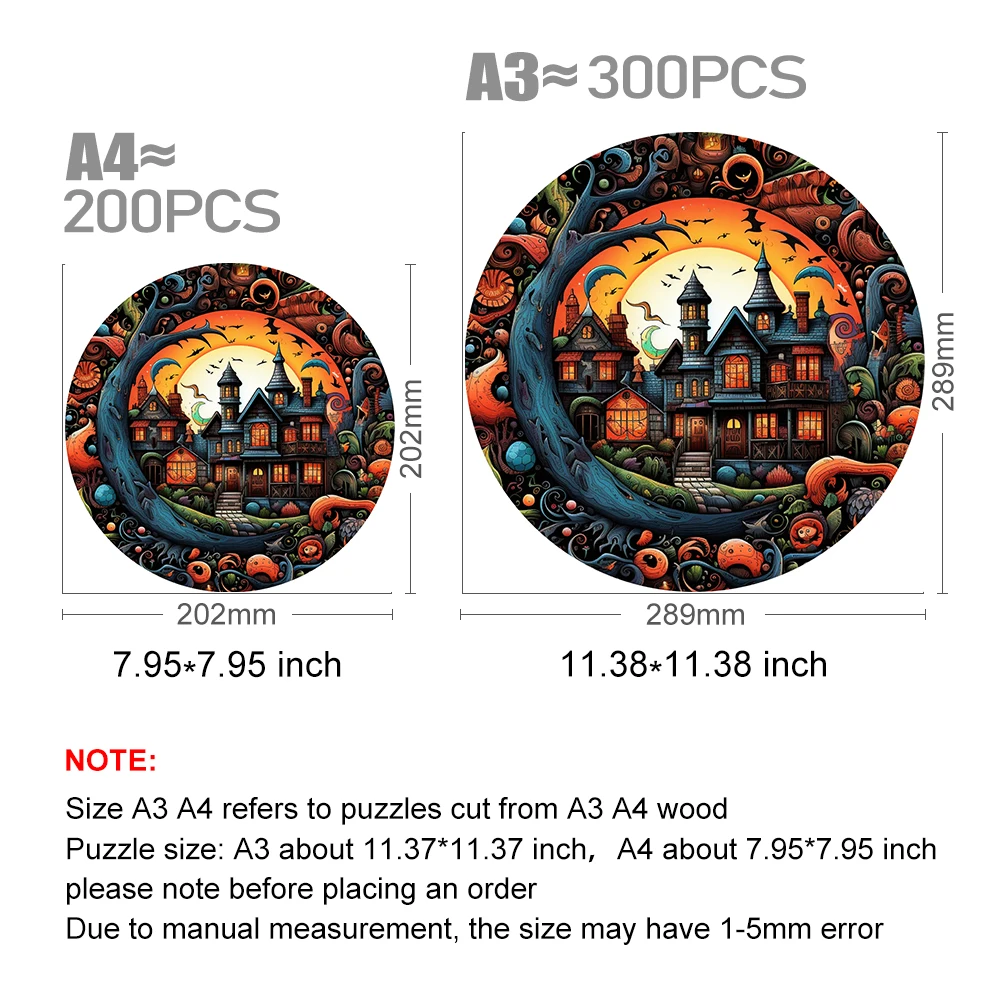 Wooden puzzle Halloween Dark Castle Toys Japan Geisha 3D Wood Jigsaw Puzzles Color Sorting Game Brain Teaser Secret Puzzle Boxes