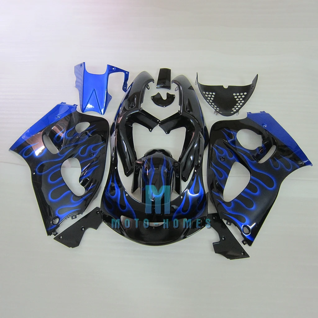 Chinese Cover Fairing Kit for 1996 1997 1998 1999 SUZUKI SARD GSXR600 GSXR750 600 96 97 98 99 Body Repair Parts Blue Flames