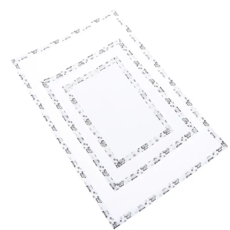 (Ce14)5Pc Handmade Perler Bead Baking Cloth Edge-stitched Transparent Iron-on Mat Heat-resistant Paper DIY Accessory Perler Bead