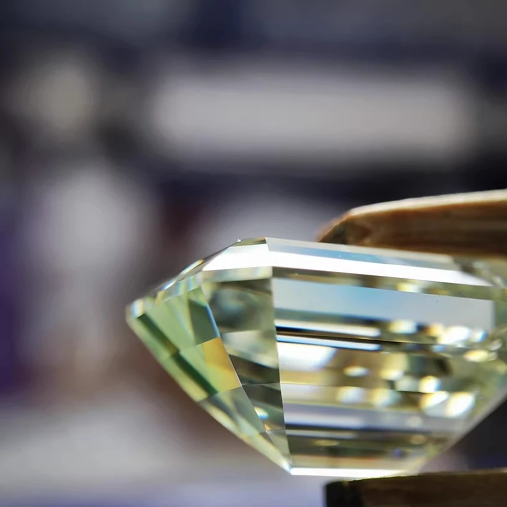 

1 шт. светло-зеленый 7*10 мм 8*10 мм изумрудная огранка муассанит